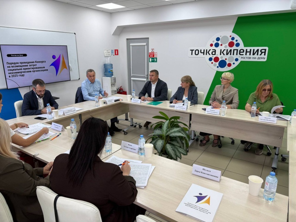 Члены Общественной палаты приняли участие в круглом столе  на тему: «Порядок проведения конкурса  на возмещение затрат СО НКО Ростовской области в 2025 году»